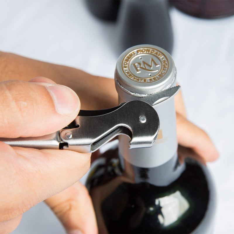 Oenophilia Duo-Lever Professional Waiters Corkscrew, Wine Opener and Foil Cutter, Bottle Opener - Plated, Iridescent Rainbow - Image 4